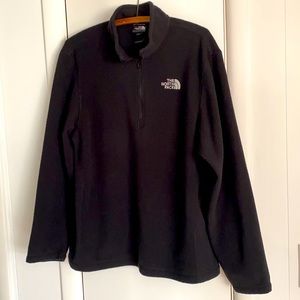The North Face 1/4 Zip Black Pullover Sweatshirt Size Large